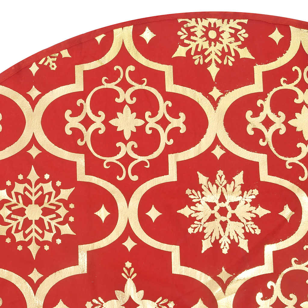 330277 vidaXL Luxury Christmas Tree Skirt with Sock Red 150 cm Fabric