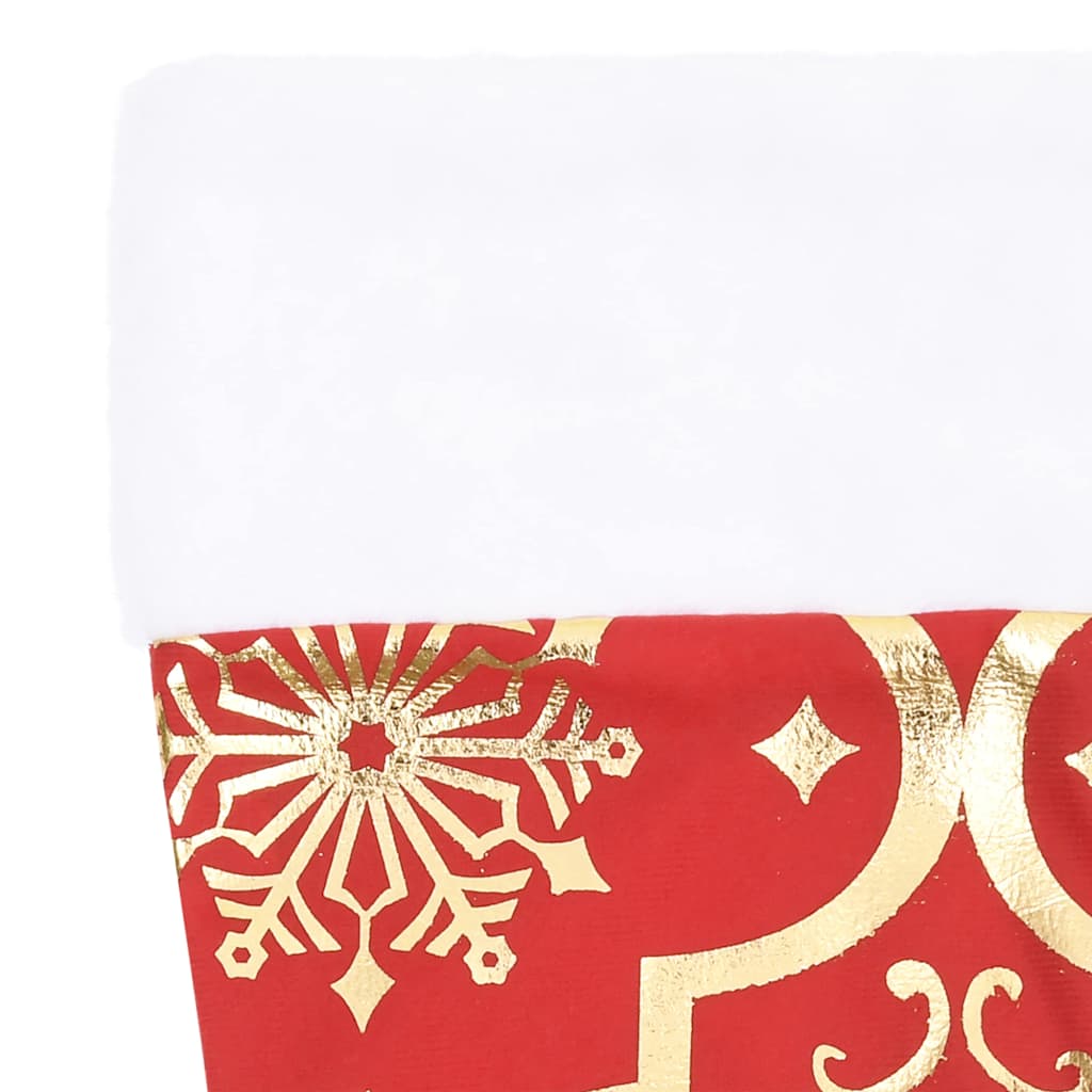 330277 vidaXL Luxury Christmas Tree Skirt with Sock Red 150 cm Fabric