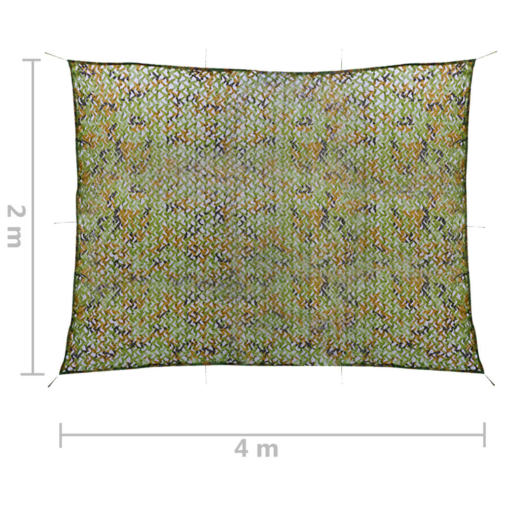 Camouflage Net with Storage Bag 2x4 m Green