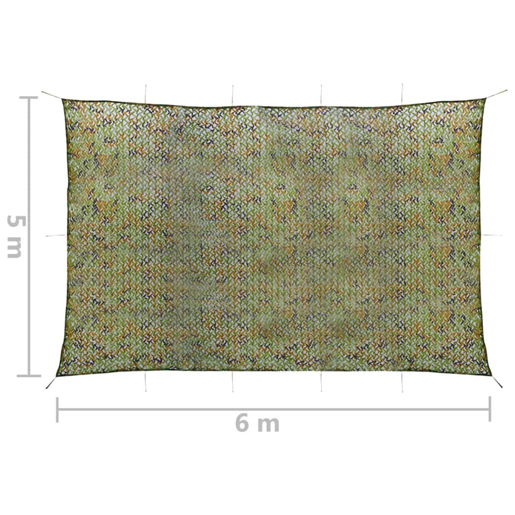 Camouflage Net with Storage Bag 5x6 m Green