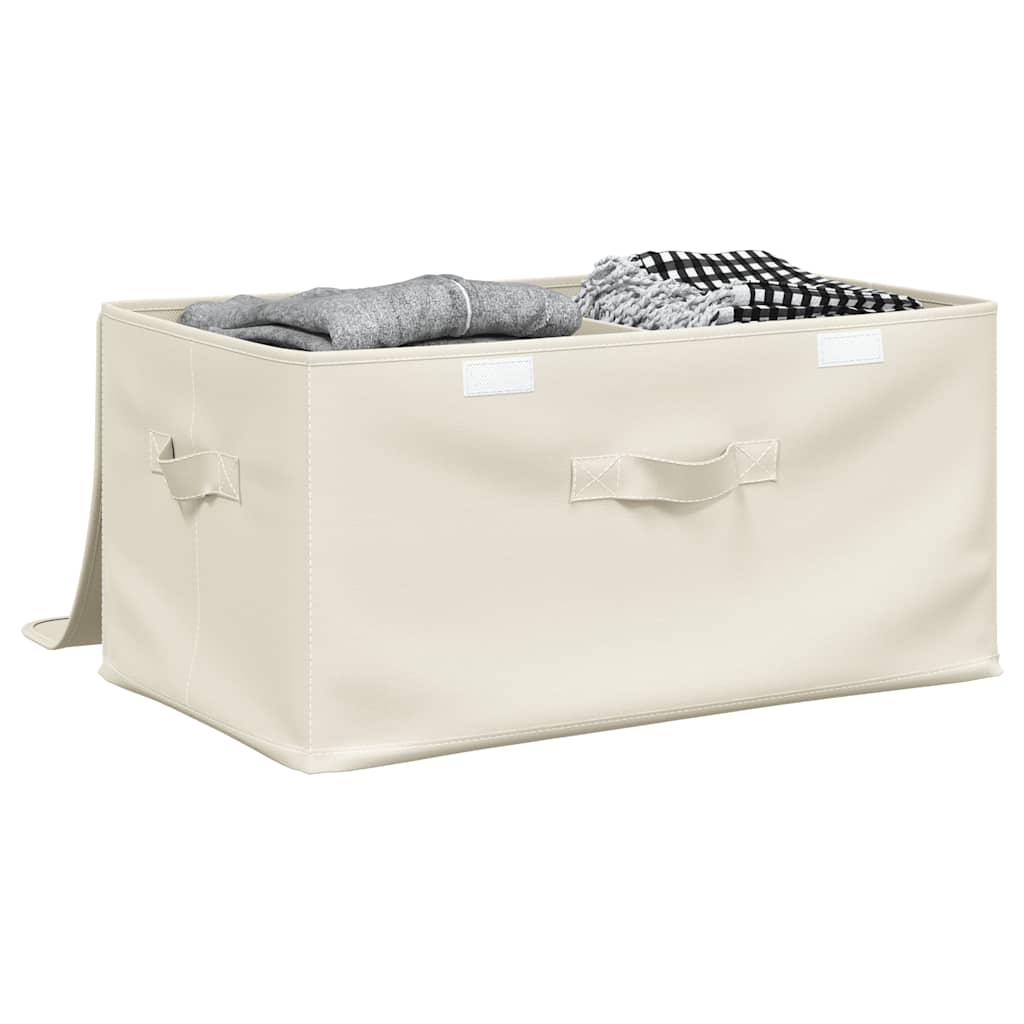 Storage boxes Non-woven fabric 2 compartments Cream