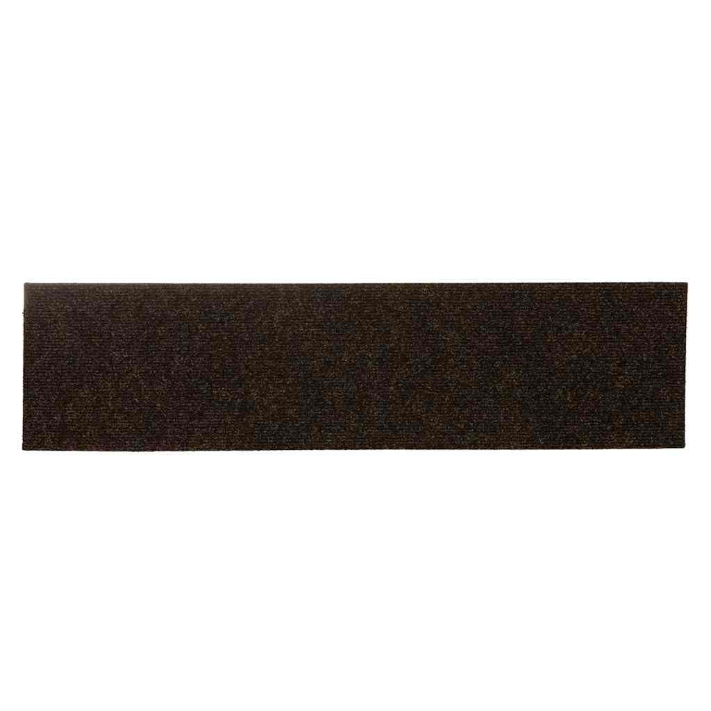 Stair Mat | Set of 15 | Brown | Needle-punched fabric | 76 x 20 cm