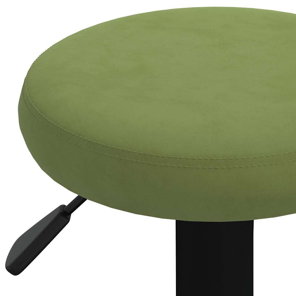 Bar Stools 2 pcs Light Green Velvet