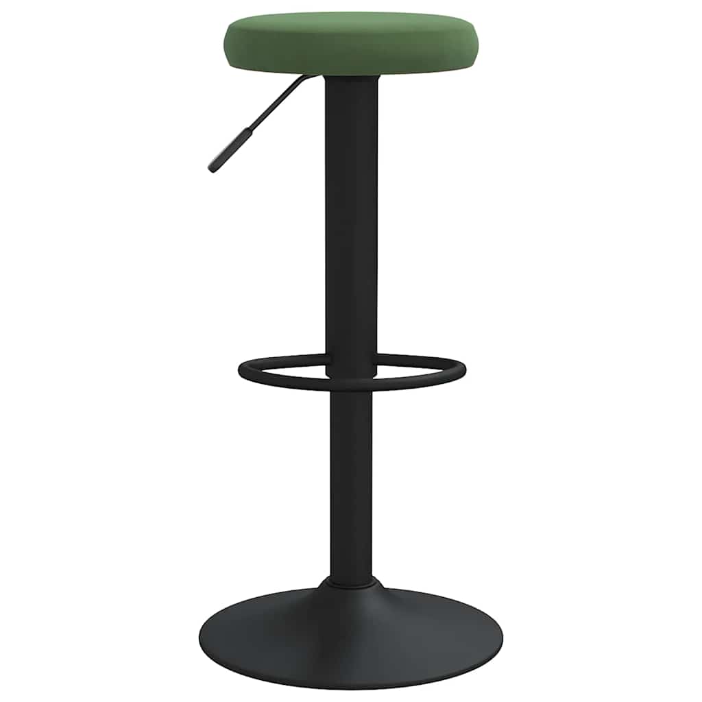 Bar Stools 2 pcs Dark Green Velvet