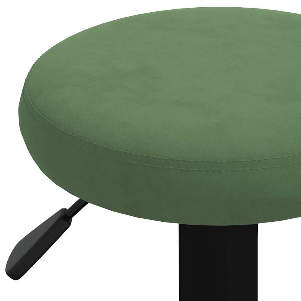 Bar Stools 2 pcs Dark Green Velvet