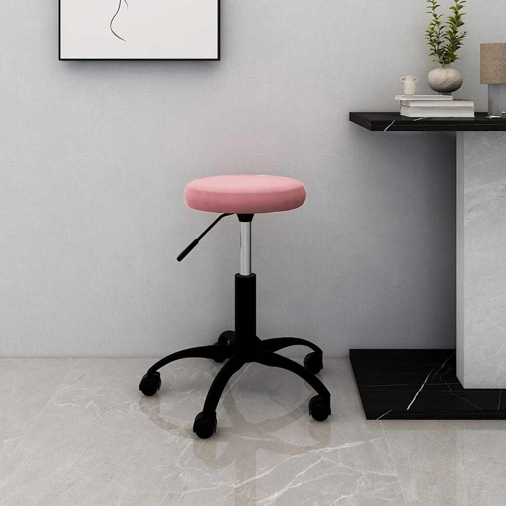 Office Swivel Chair Pink Velvet