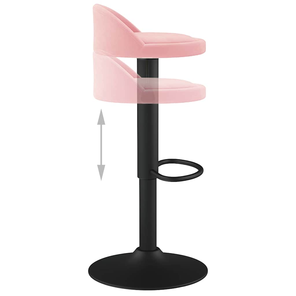 Bar Stool Pink Velvet