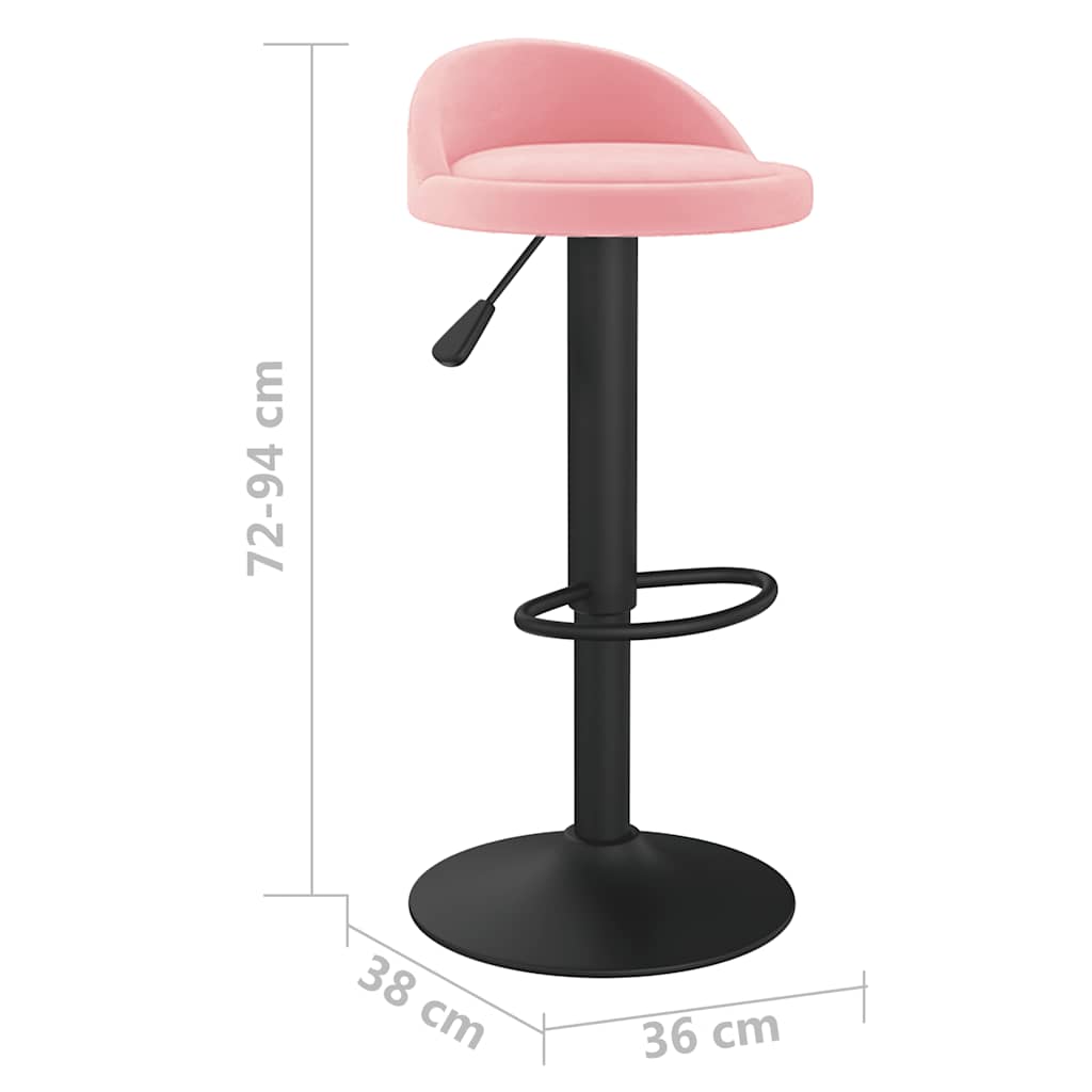 Bar Stool Pink Velvet