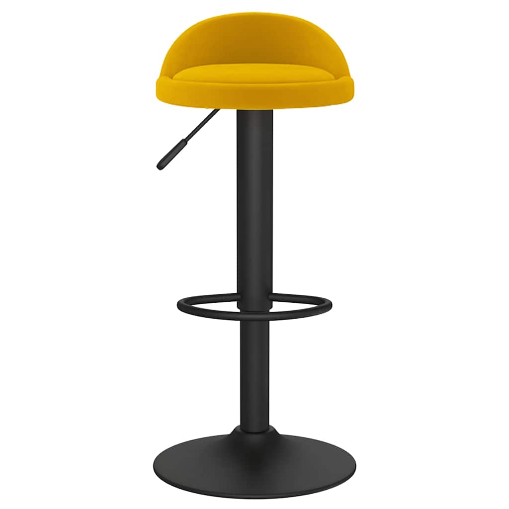 Bar Stool Yellow Velvet