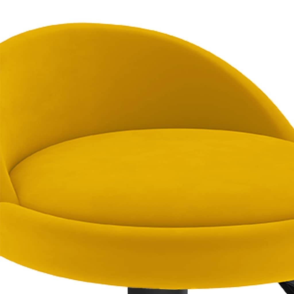 Bar Stool Yellow Velvet