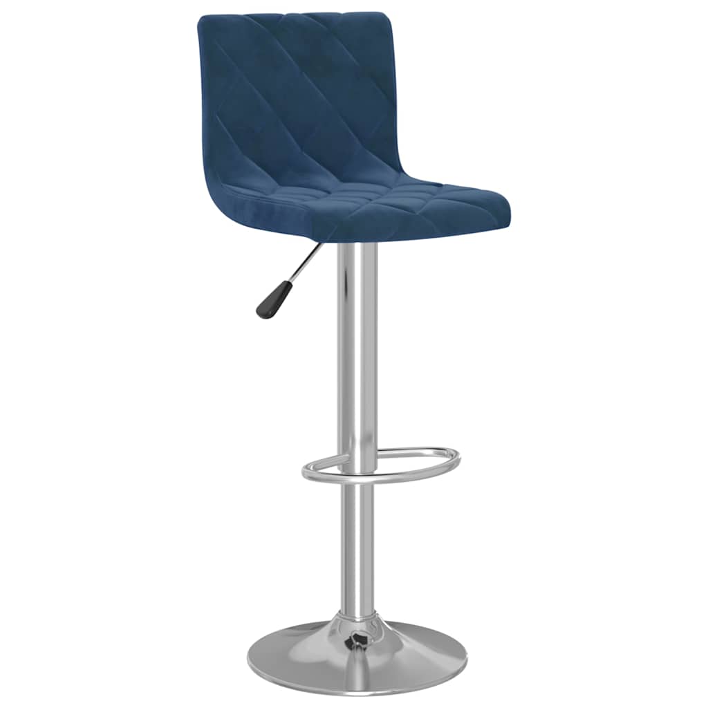 Bar Stools 2 pcs Blue Velvet