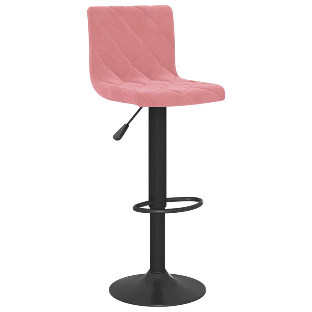 Bar Stools 2 pcs Pink Velvet