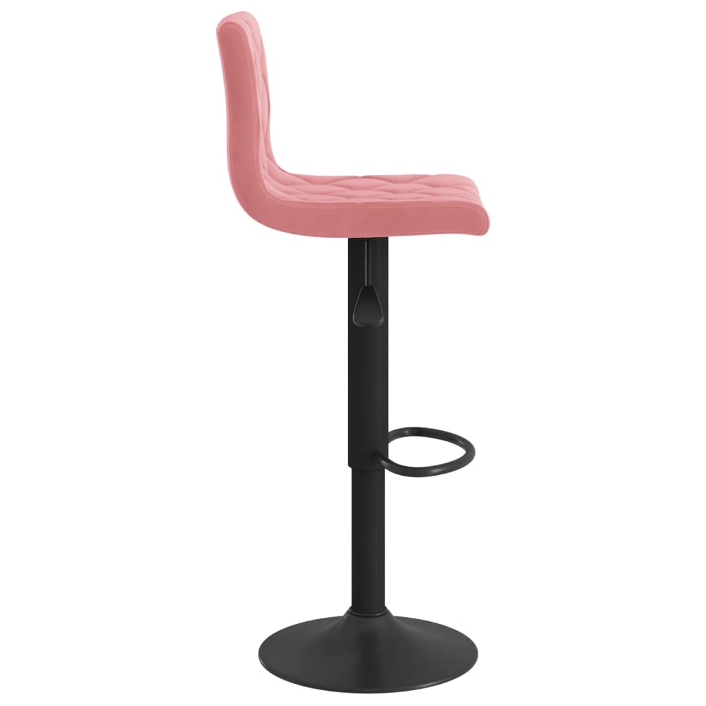Bar Stools 2 pcs Pink Velvet