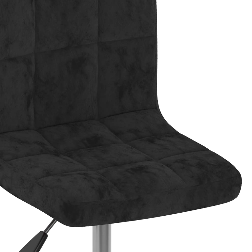 Swivel Bar Stool Black Velvet