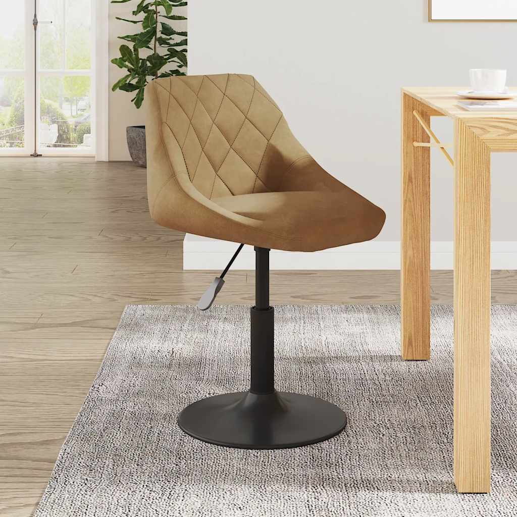 Bar Stool Brown Velvet