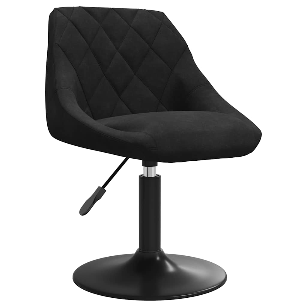 Swivel Dining Chairs 2 pcs Black Velvet