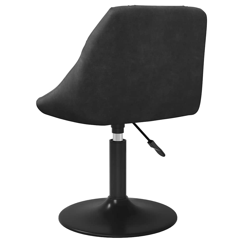 Swivel Dining Chairs 2 pcs Black Velvet