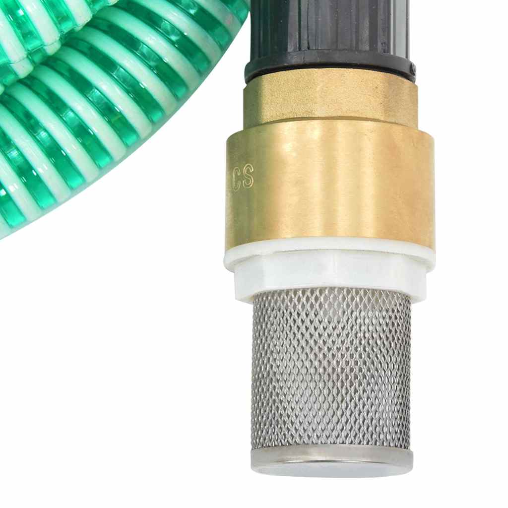 Suction Hose with Brass Connectors Green 1,1" 3 m PVC