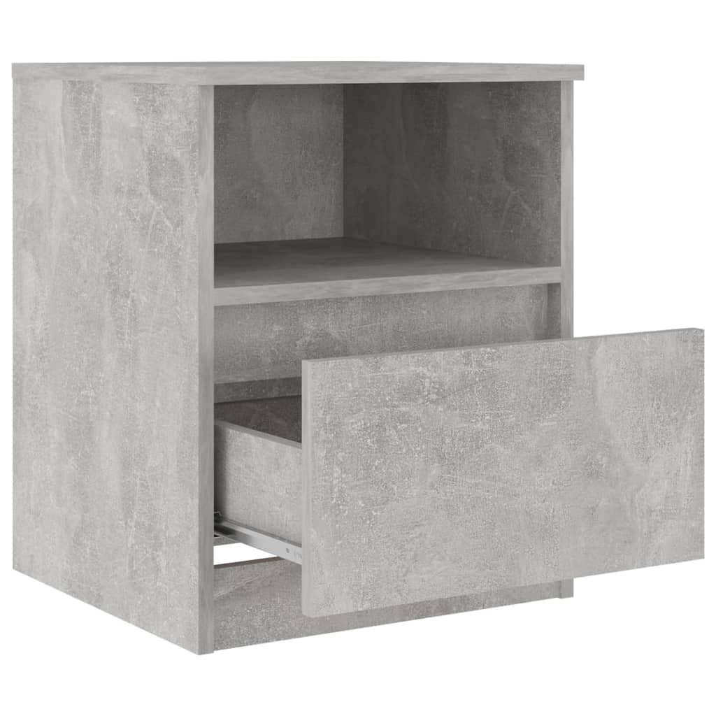 806165 vidaXL Bed Cabinet Concrete Grey 40x40x50 cm Engineered Wood