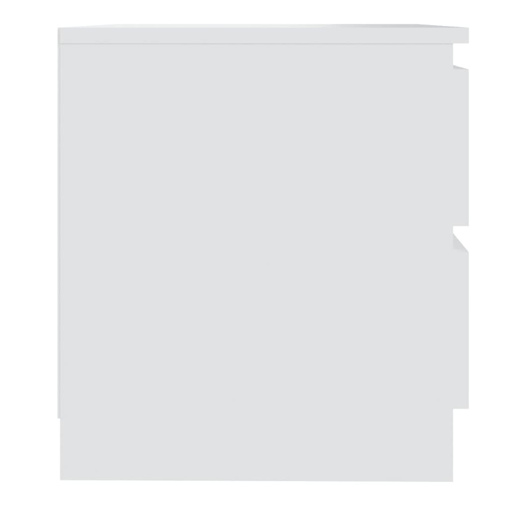806194 vidaXL Bed Cabinets 2 pcs White 50x39x43,5 cm Engineered Wood