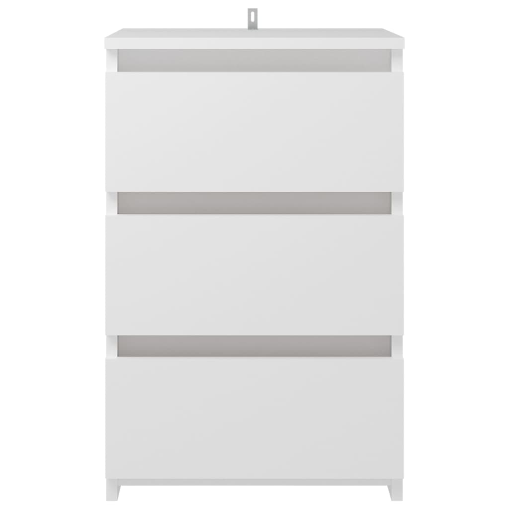 806211 vidaXL Bed Cabinet White 40x35x62,5 cm Engineered Wood