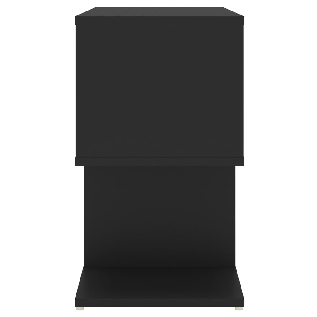 806366 vidaXL Bedside Cabinet Black 50x30x51,5 cm Engineered Wood