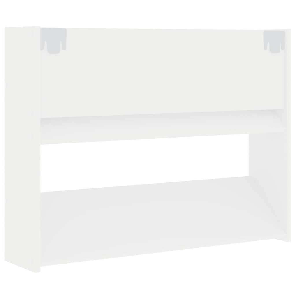 Wall Shoe Cabinet White 80x18x60 cm Engineered Wood