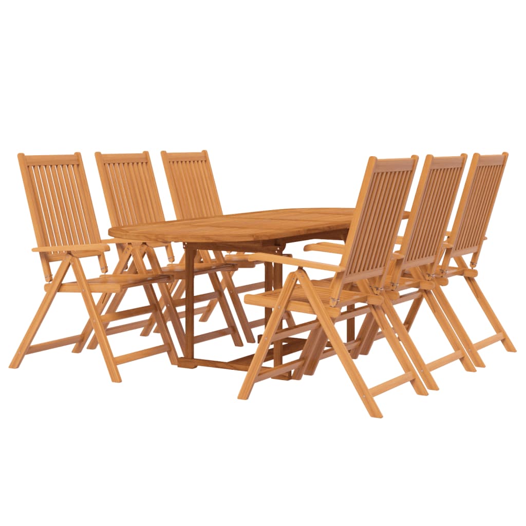 7 Piece Garden Dining Set Solid Wood Acacia 160-240 cm