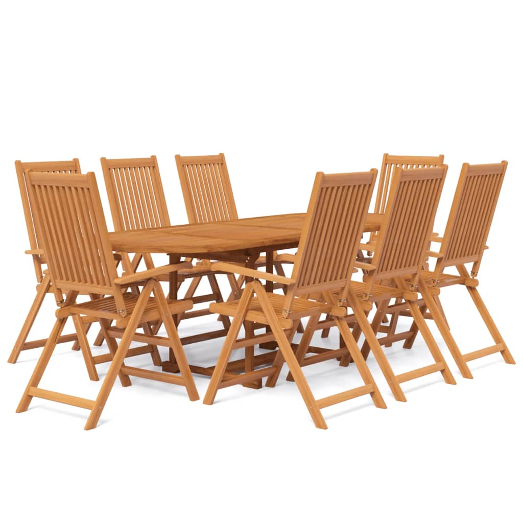 9 Piece Garden Dining Set Solid Wood Acacia 160-240 cm