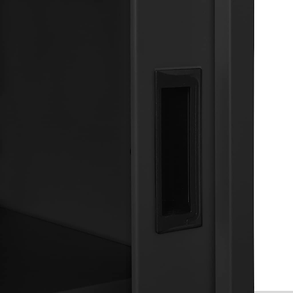 335957 vidaXL Sliding Door Cabinet Anthracite 90x40x90 cm Steel