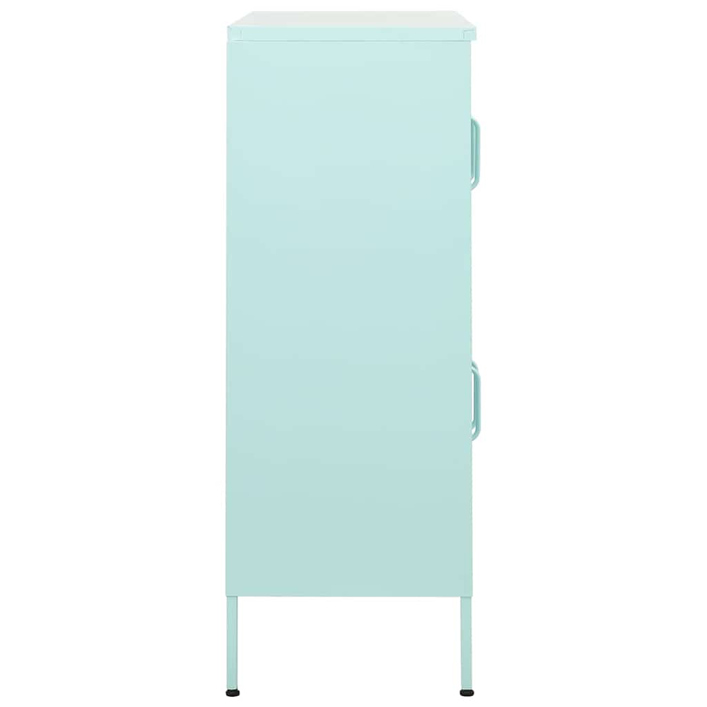 336140 vidaXL Storage Cabinet Mint 80x35x101,5 cm Steel