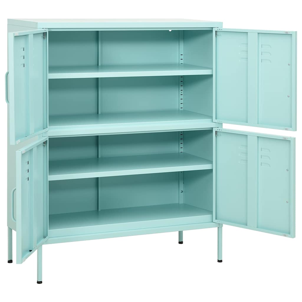 336140 vidaXL Storage Cabinet Mint 80x35x101,5 cm Steel