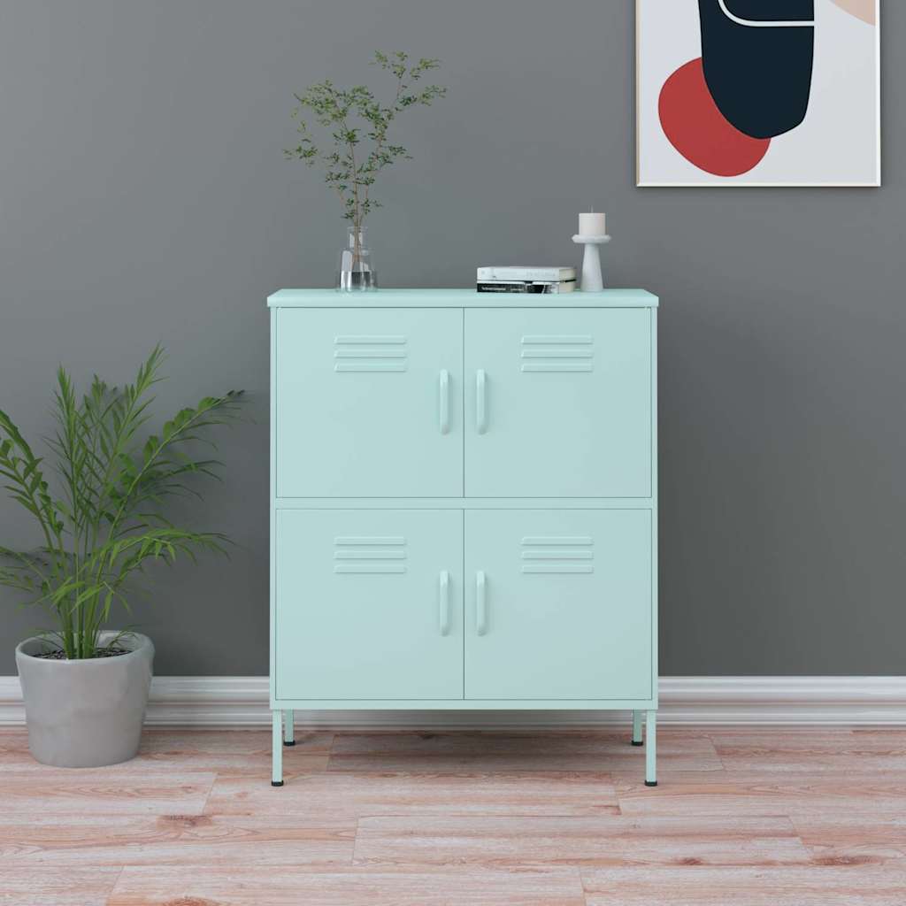 336140 vidaXL Storage Cabinet Mint 80x35x101,5 cm Steel