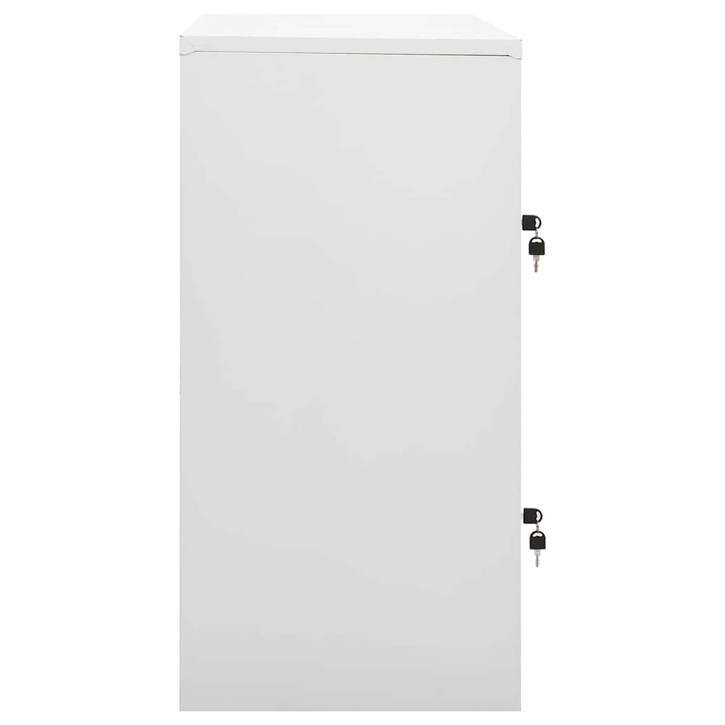 336433 vidaXL Locker Cabinet Light Grey and Blue 90x45x92,5 cm Steel
