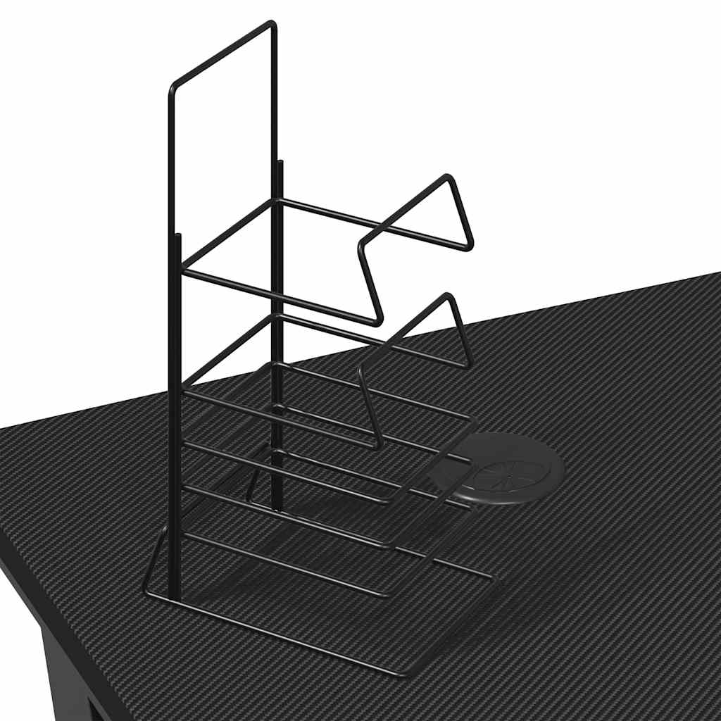 Gaming Desk with ZZ Shape Legs Black 90x60x75 cm