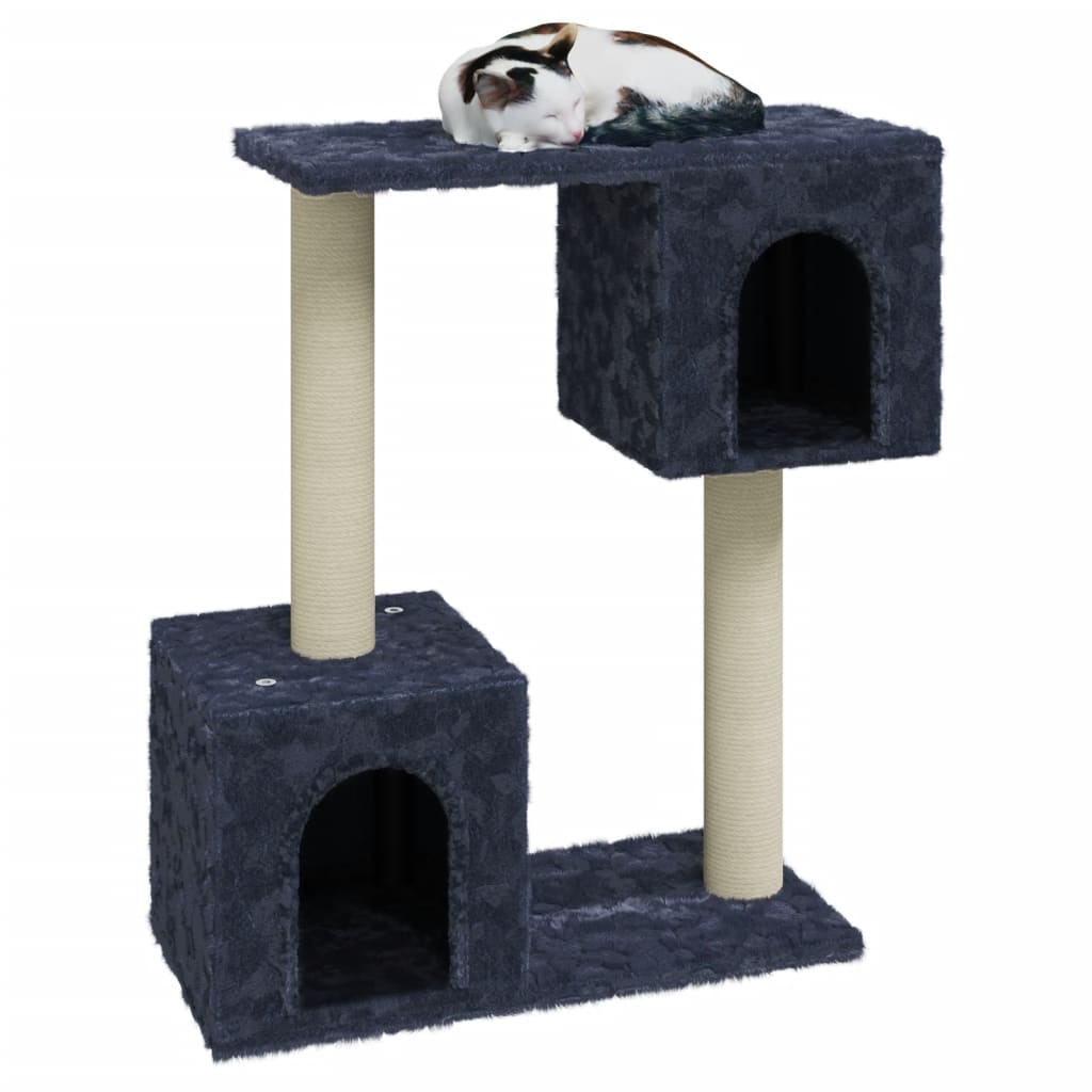 Scratching Post | Dark grey | Engineered wood, Plush, Sisal | Medium