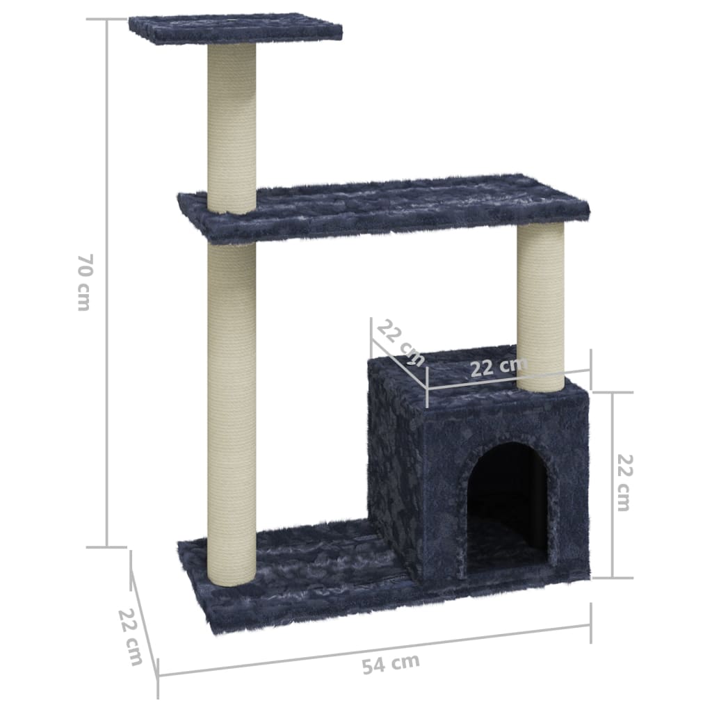 Cat Tree | Dark grey | Sturdy wood, plush, sisal | Medium | Cat Tree