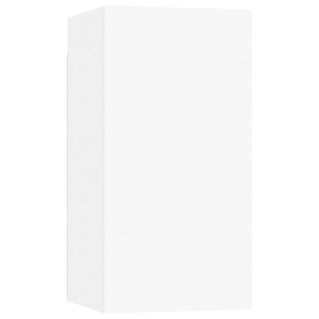 3078731 vidaXL 4 Piece TV Cabinet Set White Engineered Wood (803344+803326+804509)