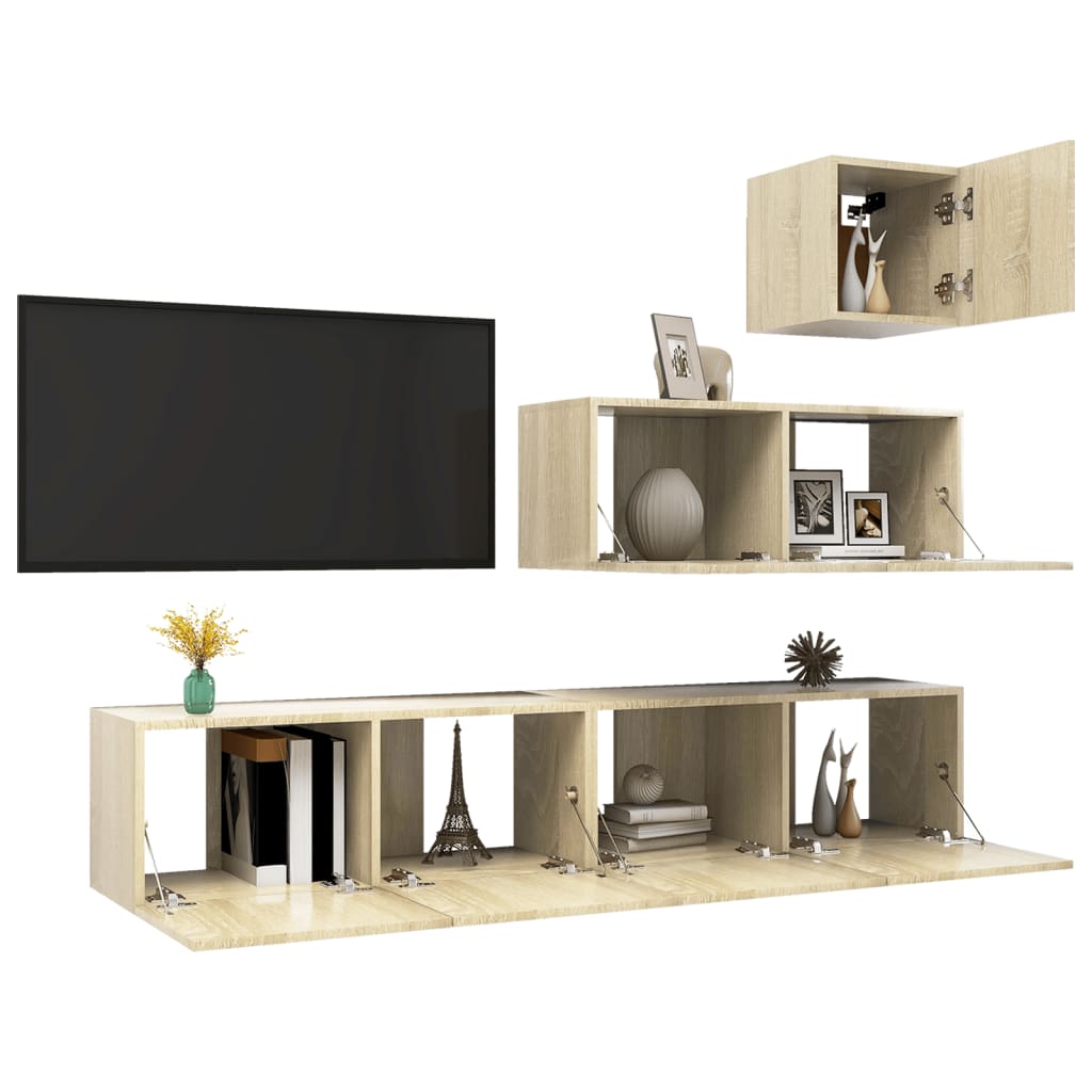 TV Cabinet Set | Sonoma Oak | Engineered Wood | Standard | TV Cabinet Set