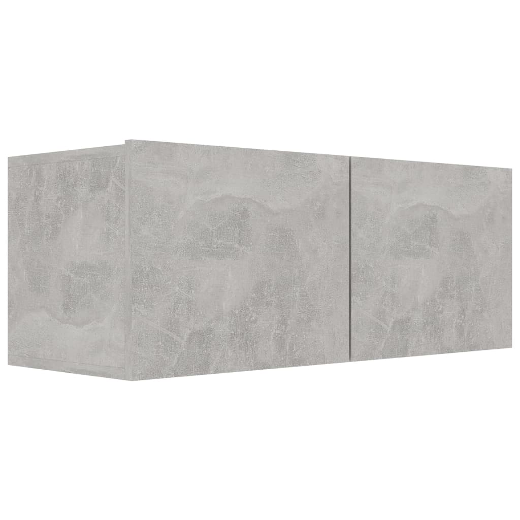 3079152 vidaXL 4 Piece TV Cabinet Set Concrete Grey Engineered Wood (803352+803334+801476x2)