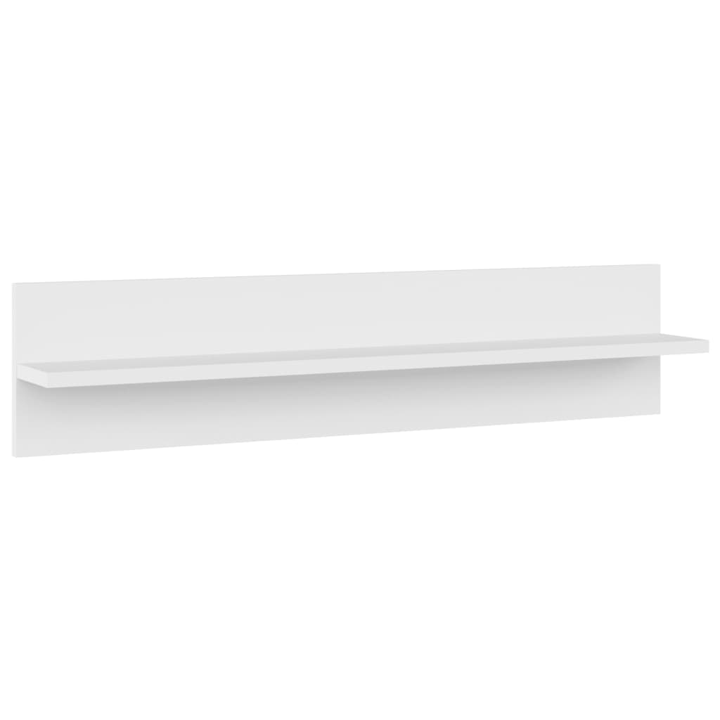Wall Shelf 2 pcs White 80x11.5x18 cm Engineered Wood