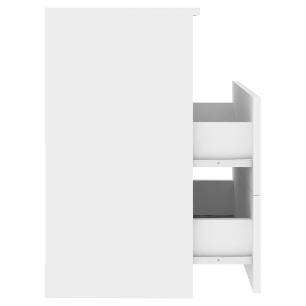 803272 vidaXL Bed Cabinet White 50x32x60 cm