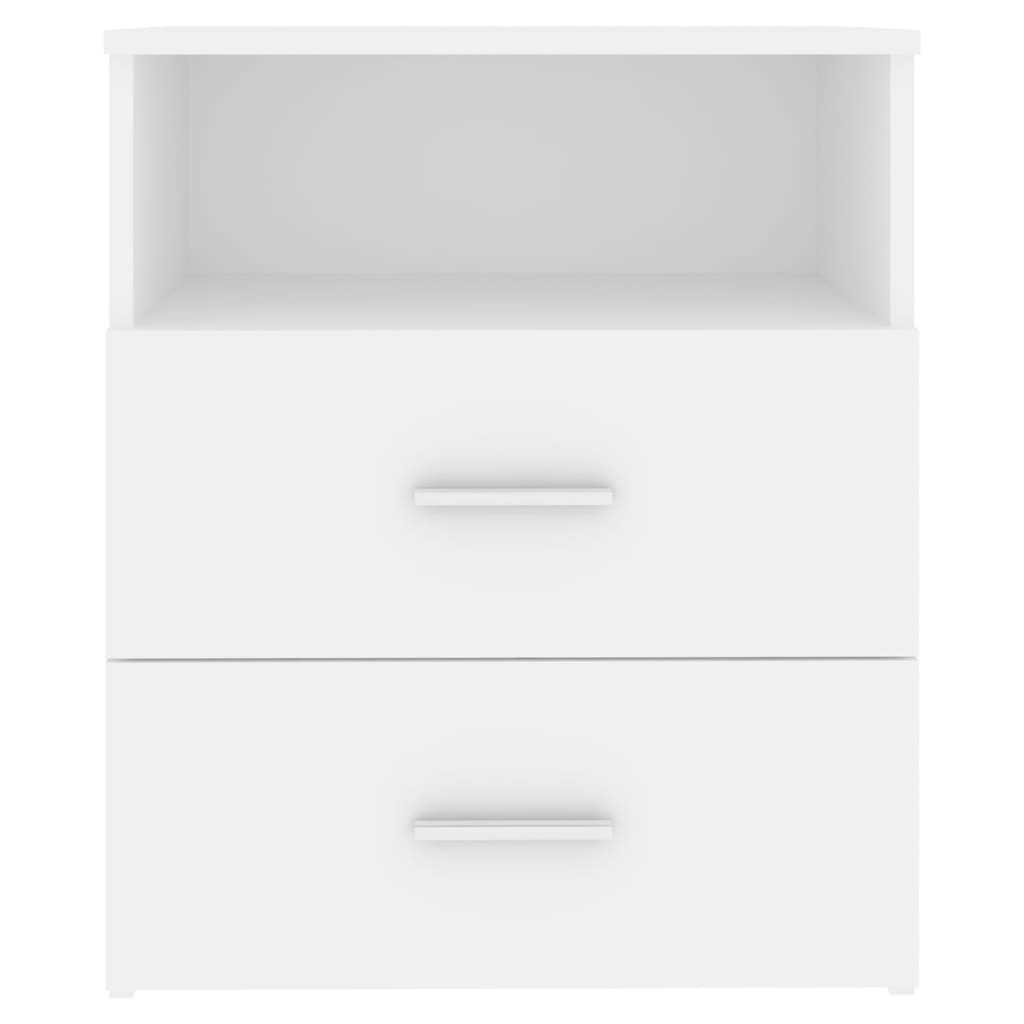 803273 vidaXL Bed Cabinets 2 pcs White 50x32x60 cm