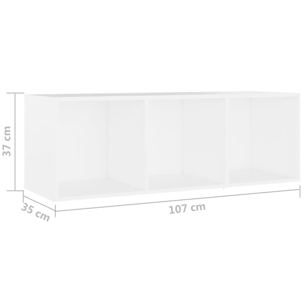 TV Cabinets 2 pcs White 107x35x37 cm Engineered Wood