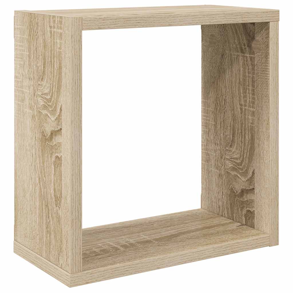 Wall Cube Shelves 6 pcs Sonoma Oak 30x15x30 cm