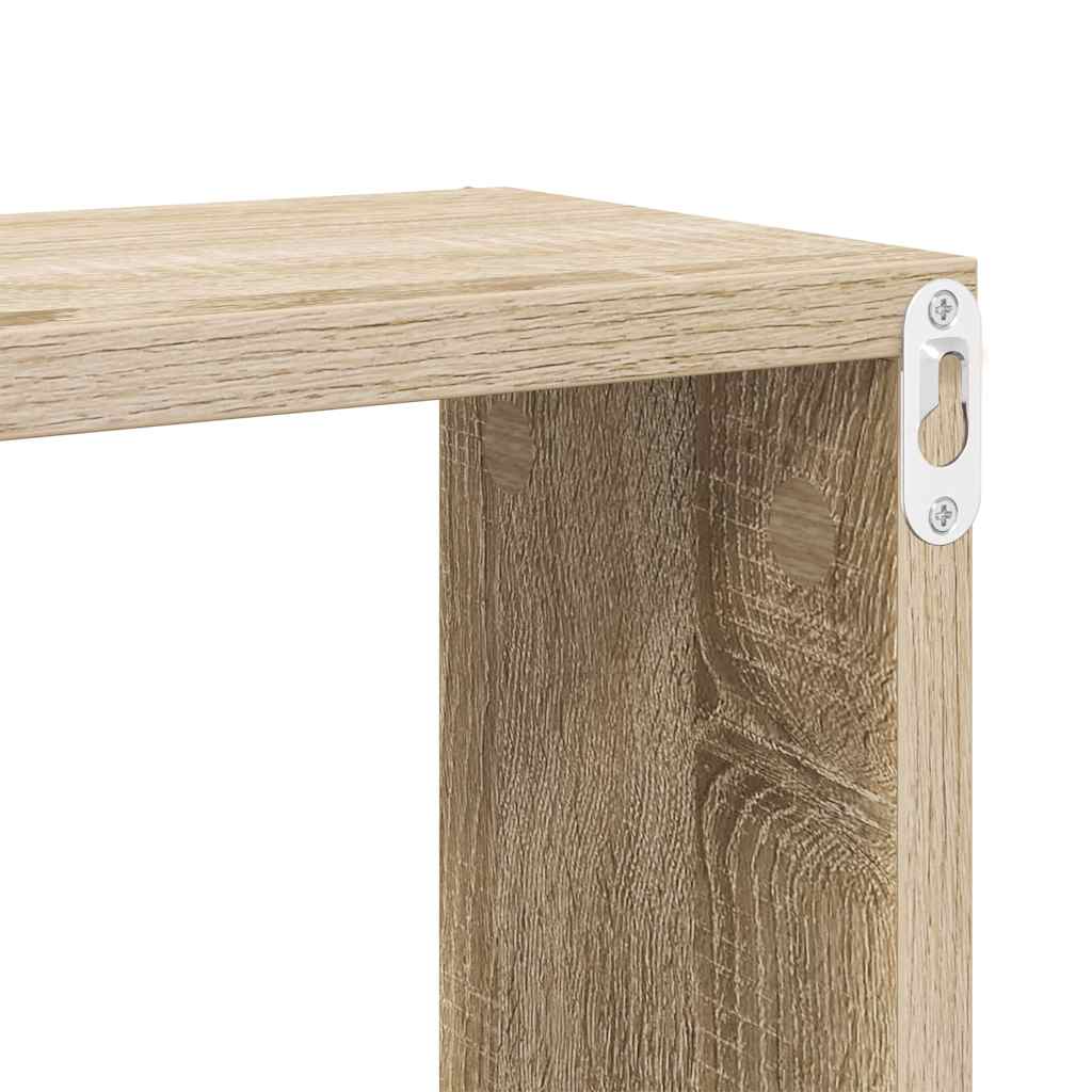 Wall Cube Shelves 6 pcs Sonoma Oak 30x15x30 cm