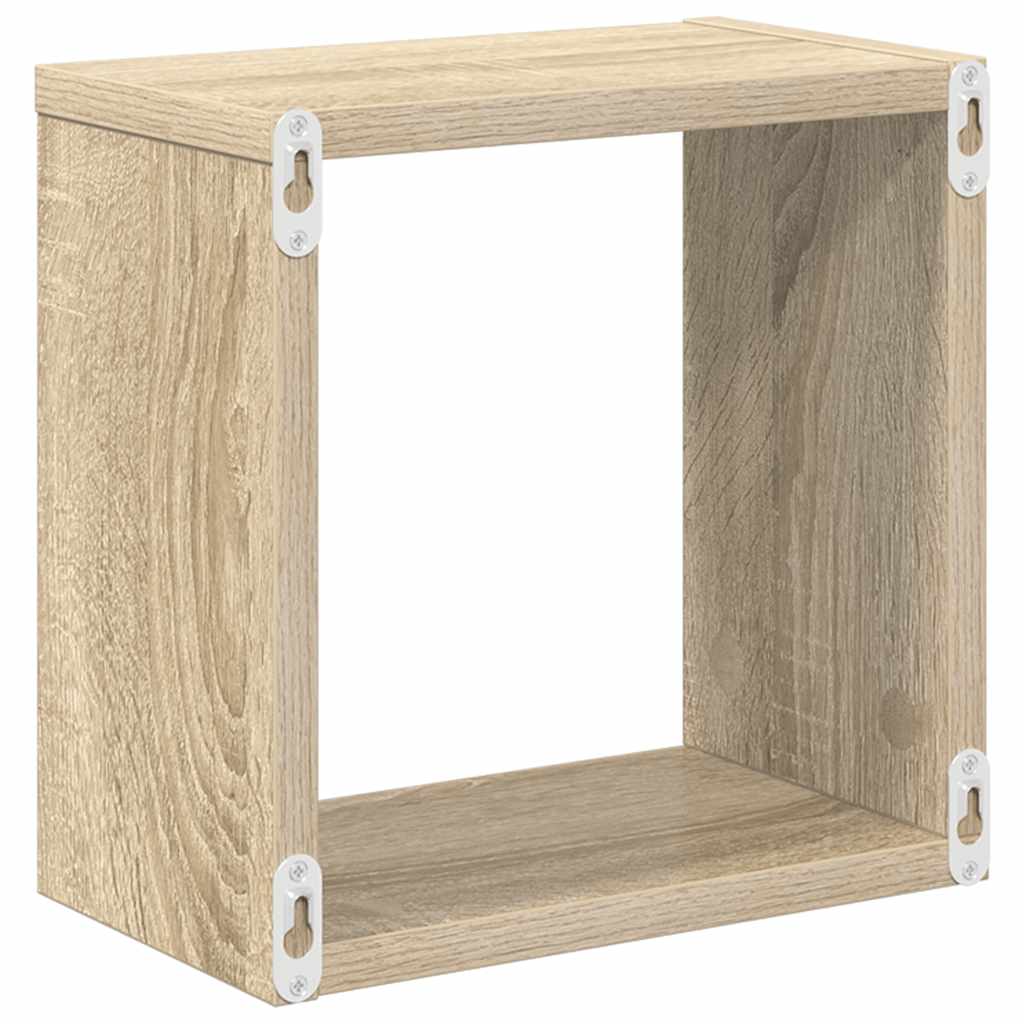 Wall Cube Shelves 4 pcs Sonoma Oak 26x15x26 cm