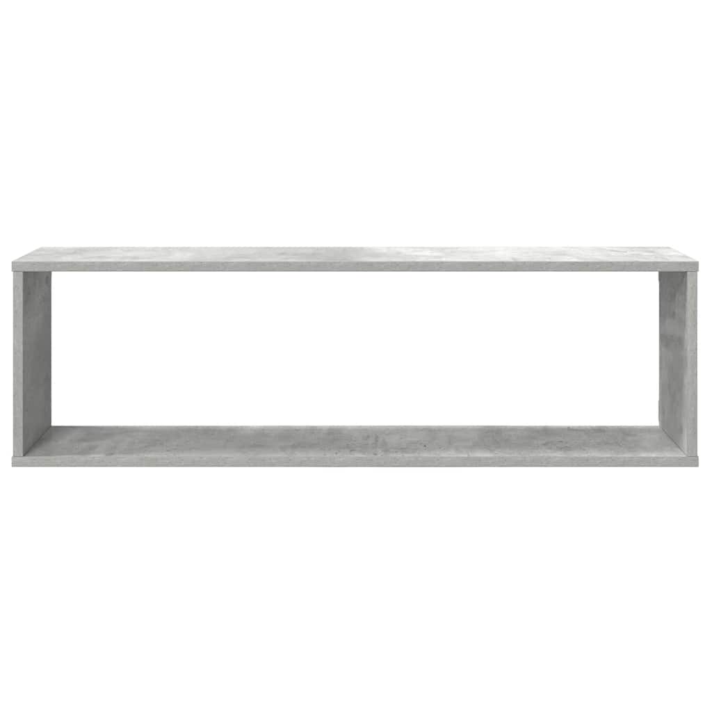 Wall Cube Shelf 4 pcs Concrete Grey 100x15x30 cm Engineered Wood