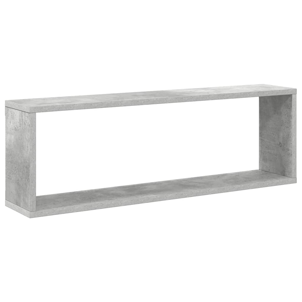 Wall Cube Shelf 4 pcs Concrete Grey 80x15x26.5 cm Engineered Wood
