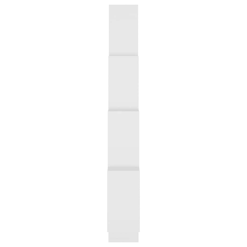 Wall Cube Shelf White 90x15x119 cm Engineered Wood